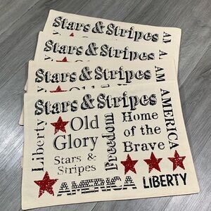 Park Designs NWT “Stars & Stripes” “America” “Liberty Set of 4 Placemats